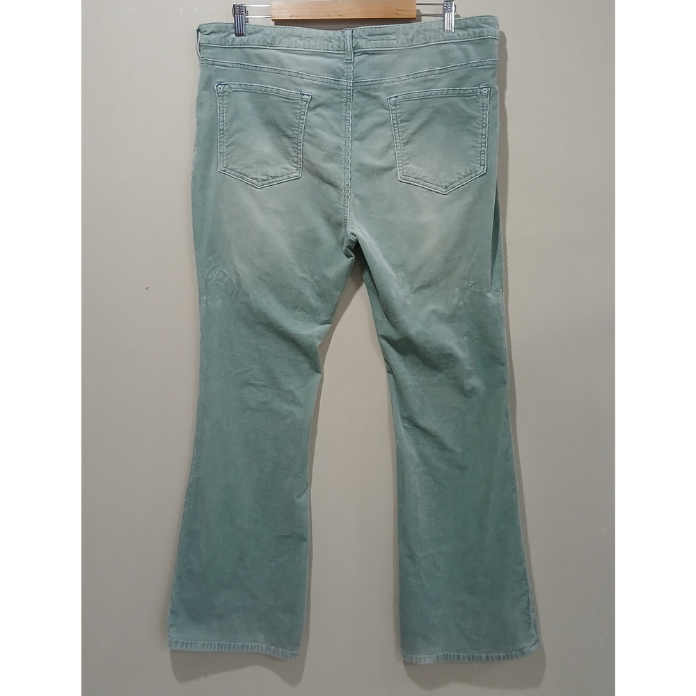 Anthropologie Pilcro The Icon Corduroy Jeans Pants Size 34 Green Flare Low Rise - Picture 8 of 16